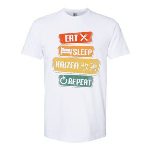 Eat Sleep Kaizen Repeat Funny Japanese Kaizen Softstyle CVC T-Shirt