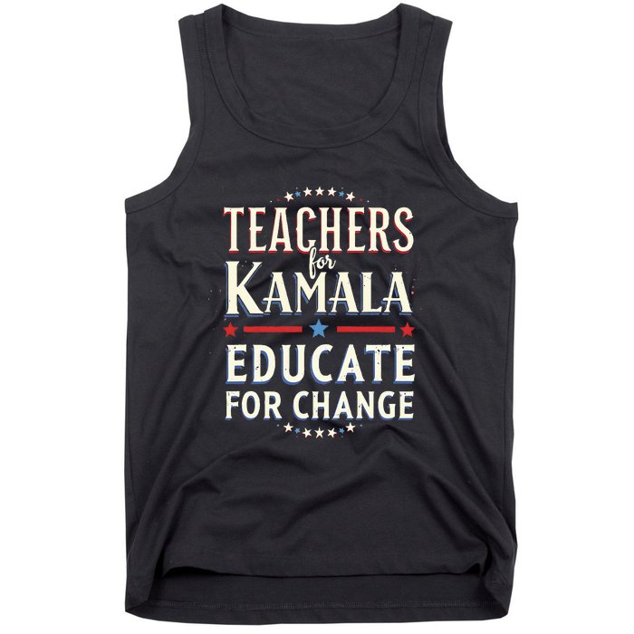 Educators Support Kamala Harris Education Teacher Harris Tank Top