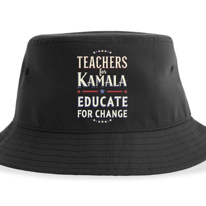 Educators Support Kamala Harris Education Teacher Harris Sustainable Bucket Hat