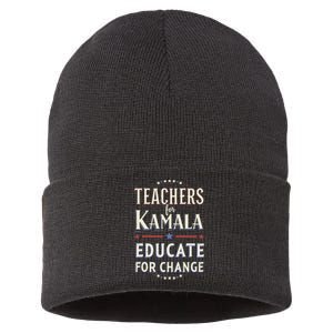 Educators Support Kamala Harris Education Teacher Harris Sustainable Knit Beanie