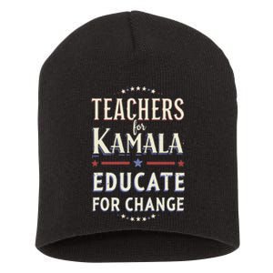 Educators Support Kamala Harris Education Teacher Harris Short Acrylic Beanie