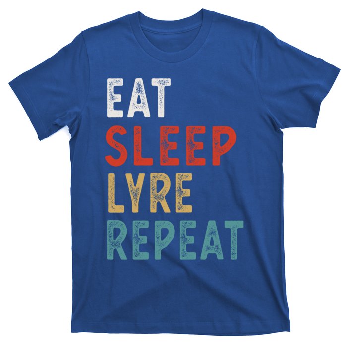 Eat Sleep Lyre Repeat Funny Player Gift Idea Vintage Retro Gift T-Shirt