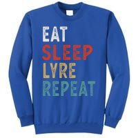 Eat Sleep Lyre Repeat Funny Player Gift Idea Vintage Retro Gift Tall Sweatshirt