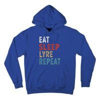 Eat Sleep Lyre Repeat Funny Player Gift Idea Vintage Retro Gift Tall Hoodie