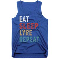 Eat Sleep Lyre Repeat Funny Player Gift Idea Vintage Retro Gift Tank Top