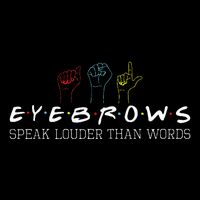 Eyebrows Speak Louder Than Words Asl Interpreter Hand Sign 16 in Basic Backpack