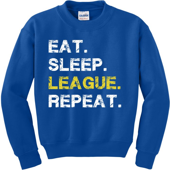 Eat Sleep League Repeat Sports Game Gaming Gift Cool Gift Kids Sweatshirt