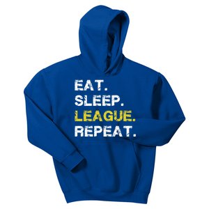 Eat Sleep League Repeat Sports Game Gaming Gift Cool Gift Kids Hoodie