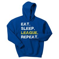 Eat Sleep League Repeat Sports Game Gaming Gift Cool Gift Kids Hoodie