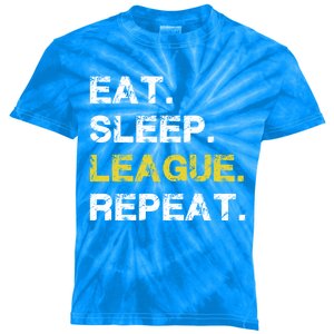 Eat Sleep League Repeat Sports Game Gaming Gift Cool Gift Kids Tie-Dye T-Shirt