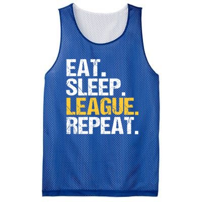 Eat Sleep League Repeat Sports Game Gaming Cute Gift Mesh Reversible Basketball Jersey Tank