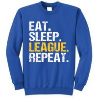 Eat Sleep League Repeat Sports Game Gaming Cute Gift Tall Sweatshirt