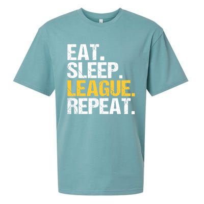 Eat Sleep League Repeat Sports Game Gaming Cute Gift Sueded Cloud Jersey T-Shirt