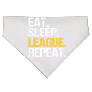 Eat Sleep League Repeat Sports Game Gaming Cute Gift USA-Made Doggie Bandana