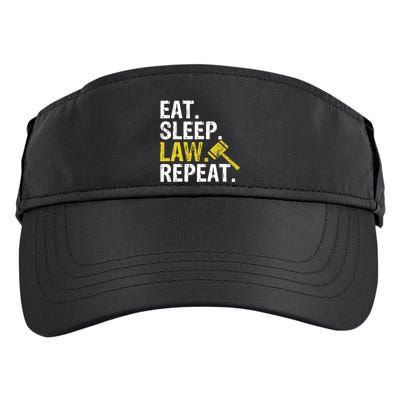 Eat Sleep Law Repeat School Lawyer Gift Adult Drive Performance Visor