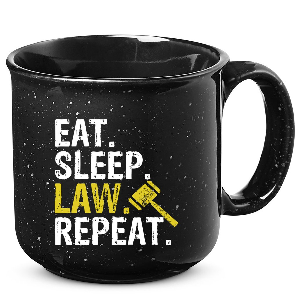 Eat Sleep Law Repeat School Lawyer Gift 15oz Campfire Ceramic Mug
