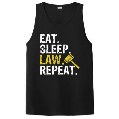 Eat Sleep Law Repeat School Lawyer Gift PosiCharge Competitor Tank