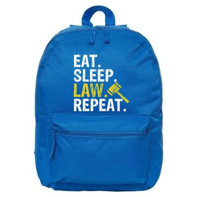 Eat Sleep Law Repeat School Lawyer Gift 16 in Basic Backpack