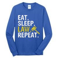 Eat Sleep Law Repeat School Lawyer Gift Tall Long Sleeve T-Shirt