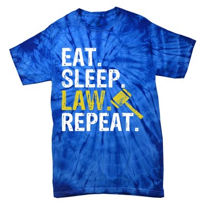 Eat Sleep Law Repeat School Lawyer Gift Tie-Dye T-Shirt