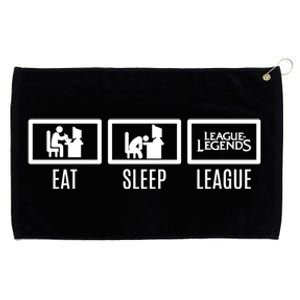 Eat Sleep League Repeat Gift Challenger Funny Gift Grommeted Golf Towel