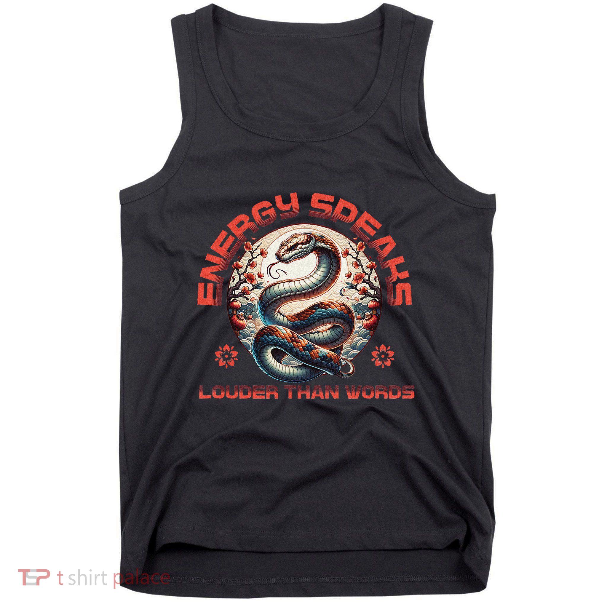 Energy Speaks Louder Than Words Snake Aesthetic Tank Top