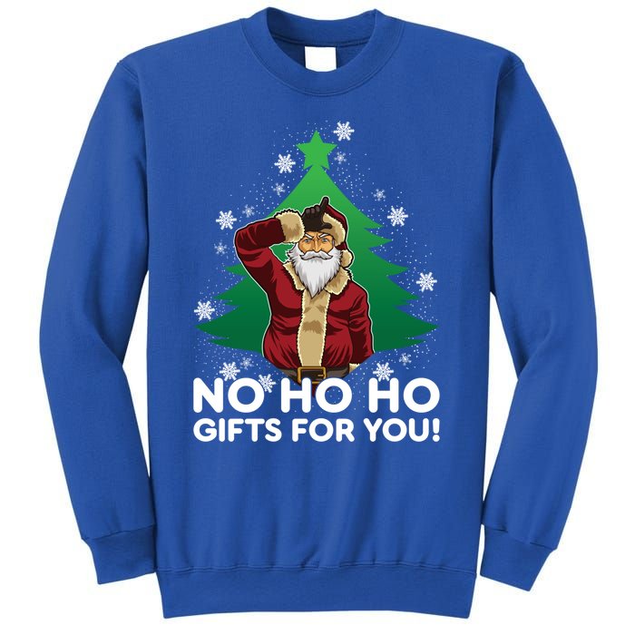 Evil Santa Loser Gesture No Ho Ho Funny Gift For You! Christmas Funny Gift Sweatshirt