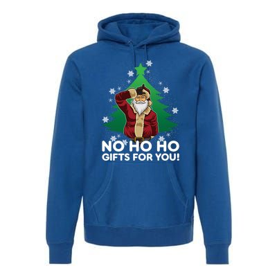 Evil Santa Loser Gesture No Ho Ho Funny Gift For You! Christmas Funny Gift Premium Hoodie