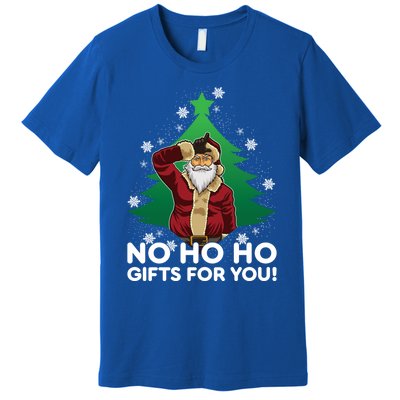 Evil Santa Loser Gesture No Ho Ho Funny Gift For You! Christmas Funny Gift Premium T-Shirt