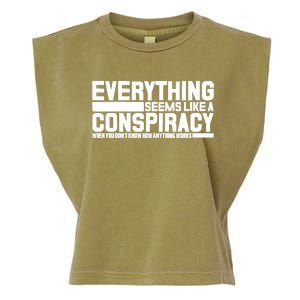 Everything Seems Like A Conspiracy Garment-Dyed Women's Muscle Tee