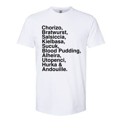 European Sausage Lovers: Chorizo Bratwurst Foodie Gift Funny Gift Softstyle® CVC T-Shirt