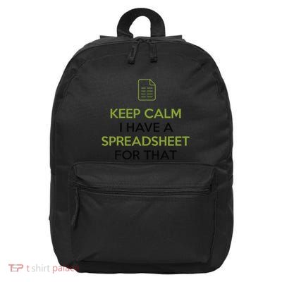 Excel Spreadsheets Lover Gift Accountant 16 in Basic Backpack