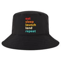 Eat Sleep Launch Land Repeat  Cool Comfort Performance Bucket Hat