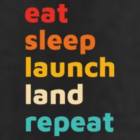 Eat Sleep Launch Land Repeat  Cool Comfort Performance Bucket Hat