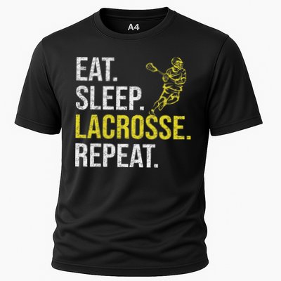 Eat Sleep Lacrosse Repeat Sports Team Gifts Fathers Day Performance Shirt