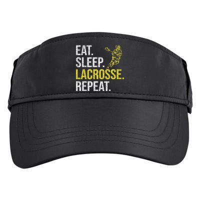Eat Sleep Lacrosse Repeat Sports Team Gifts Fathers Day Adult Drive Performance Visor