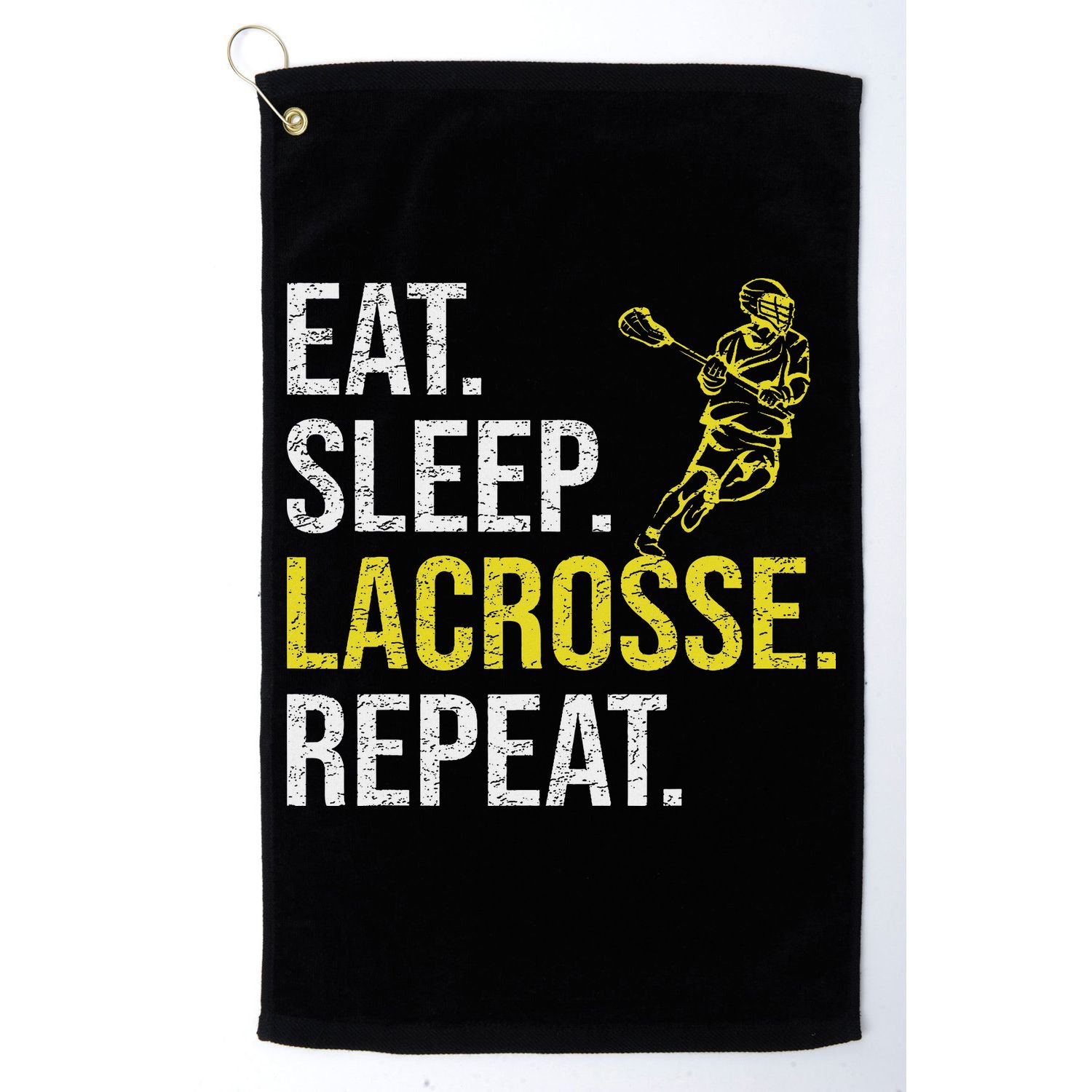 Eat Sleep Lacrosse Repeat Sports Team Gifts Fathers Day Golf Towel