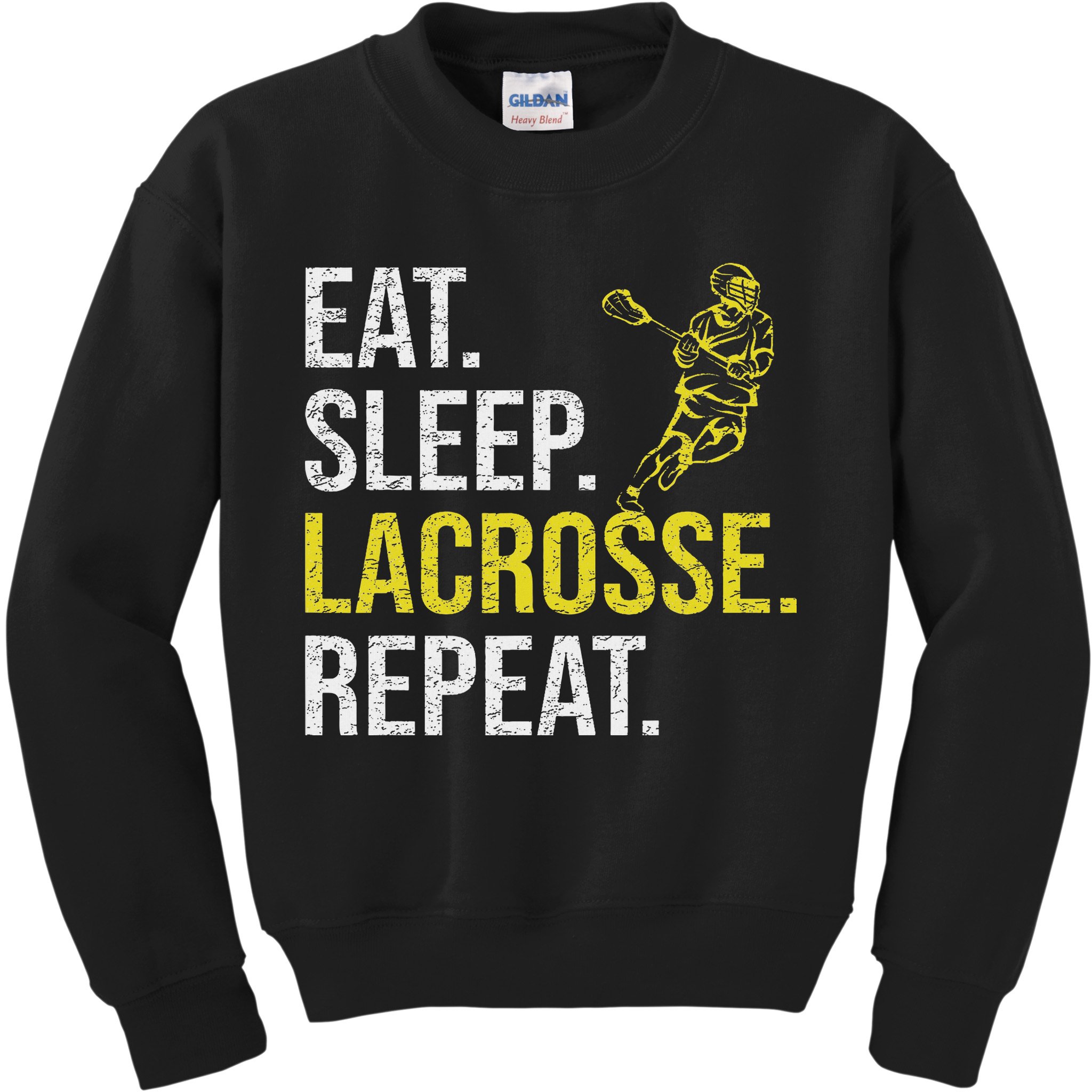 Eat Sleep Lacrosse Repeat Sports Team Gifts Fathers Day Kids Sweatshirt