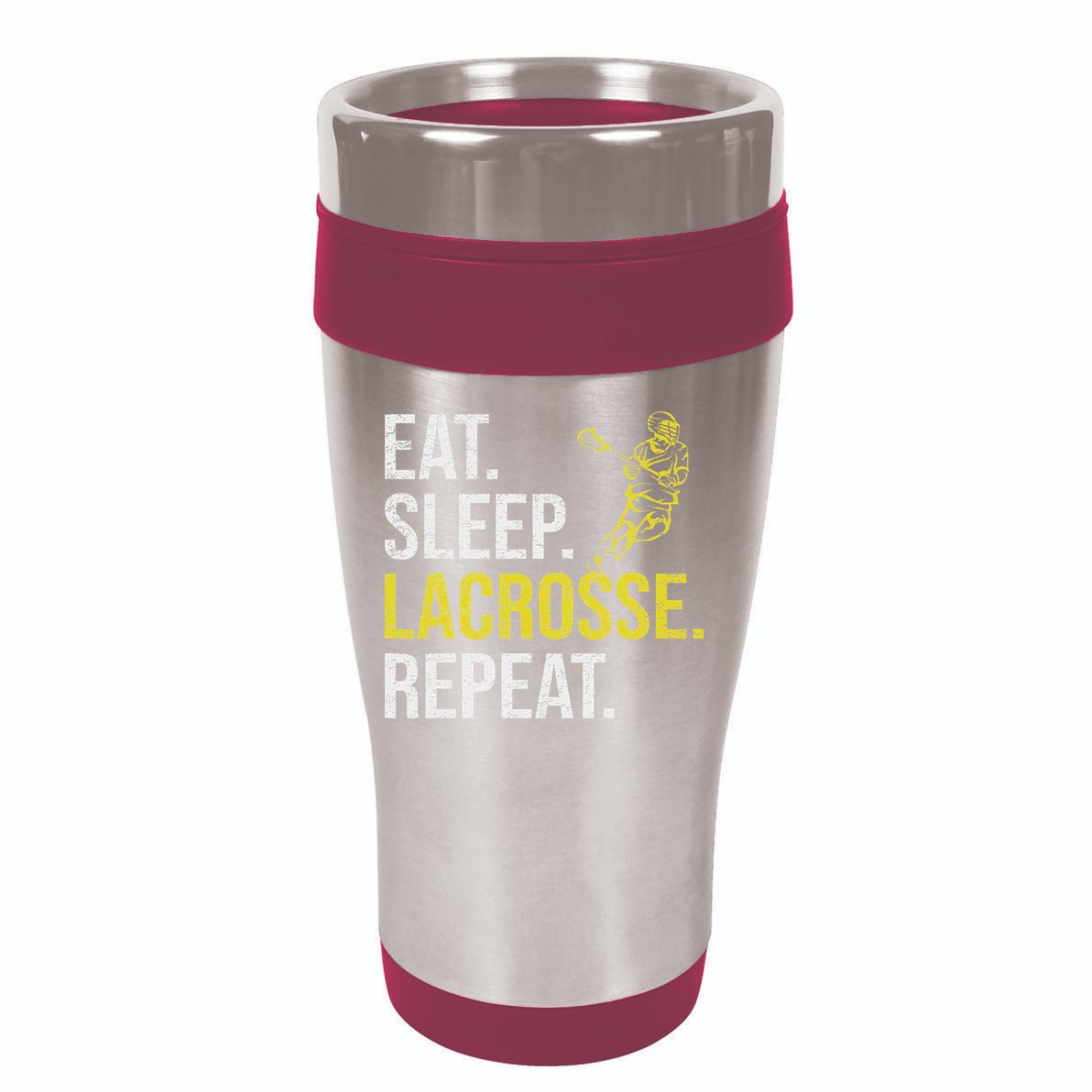 Eat Sleep Lacrosse Repeat Sports Team Gifts Fathers Day 16oz Travel Tumbler