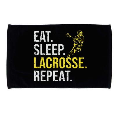 Eat Sleep Lacrosse Repeat Sports Team Gifts Men Fathers Day Microfiber Hand Towel