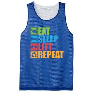 Eat Sleep Lift Repeat Meaningful Gift Gym Motivational Cute Gift Mesh Reversible Basketball Jersey Tank