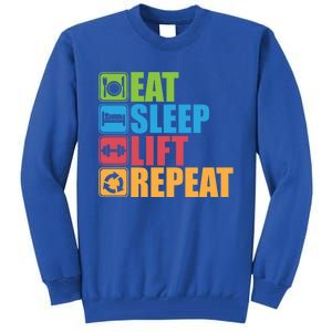 Eat Sleep Lift Repeat Meaningful Gift Gym Motivational Cute Gift Tall Sweatshirt