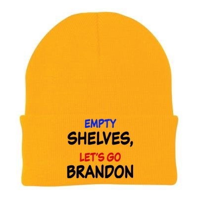 Empty Shelves Let's Go Brandon Classic Knit Cap Winter Beanie