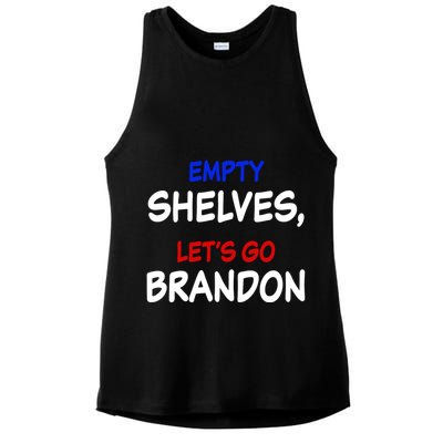 Empty Shelves Let's Go Brandon Classic Ladies PosiCharge Tri-Blend Wicking Tank