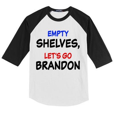 Empty Shelves Let's Go Brandon Classic Kids Colorblock Raglan Jersey