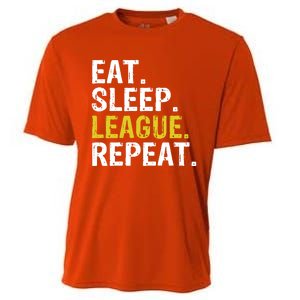 Eat Sleep League Repeat Sports Game Gaming Gift Cooling Performance Crew T-Shirt