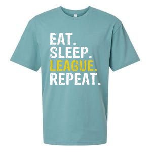 Eat Sleep League Repeat Sports Game Gaming Gift Sueded Cloud Jersey T-Shirt