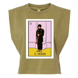 El Soldado Lottery Gift The Soldier Card Mexican Lottery Garment-Dyed Women's Muscle Tee