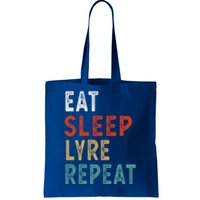 Eat Sleep Lyre Repeat Funny Player Gift Idea Vintage Retro Gift Tote Bag