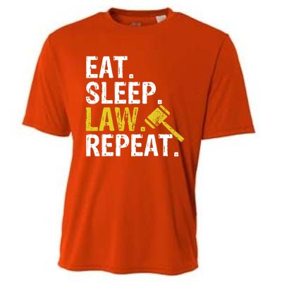 Eat Sleep Law Repeat School Lawyer Gift Cooling Performance Crew T-Shirt